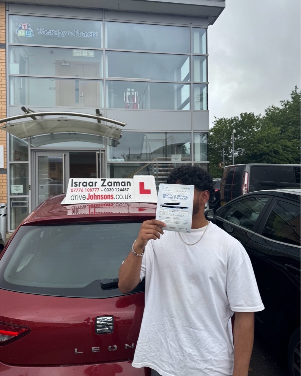 Hamzah Anaz driving test pass photo of Hamzah Anaz