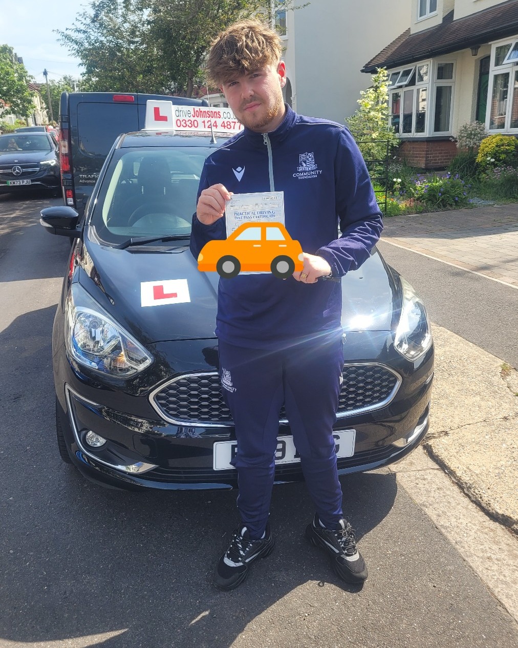 George Bailey driving test pass photo of George Bailey