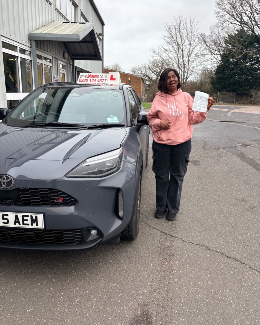 driving test pass photo of Nana