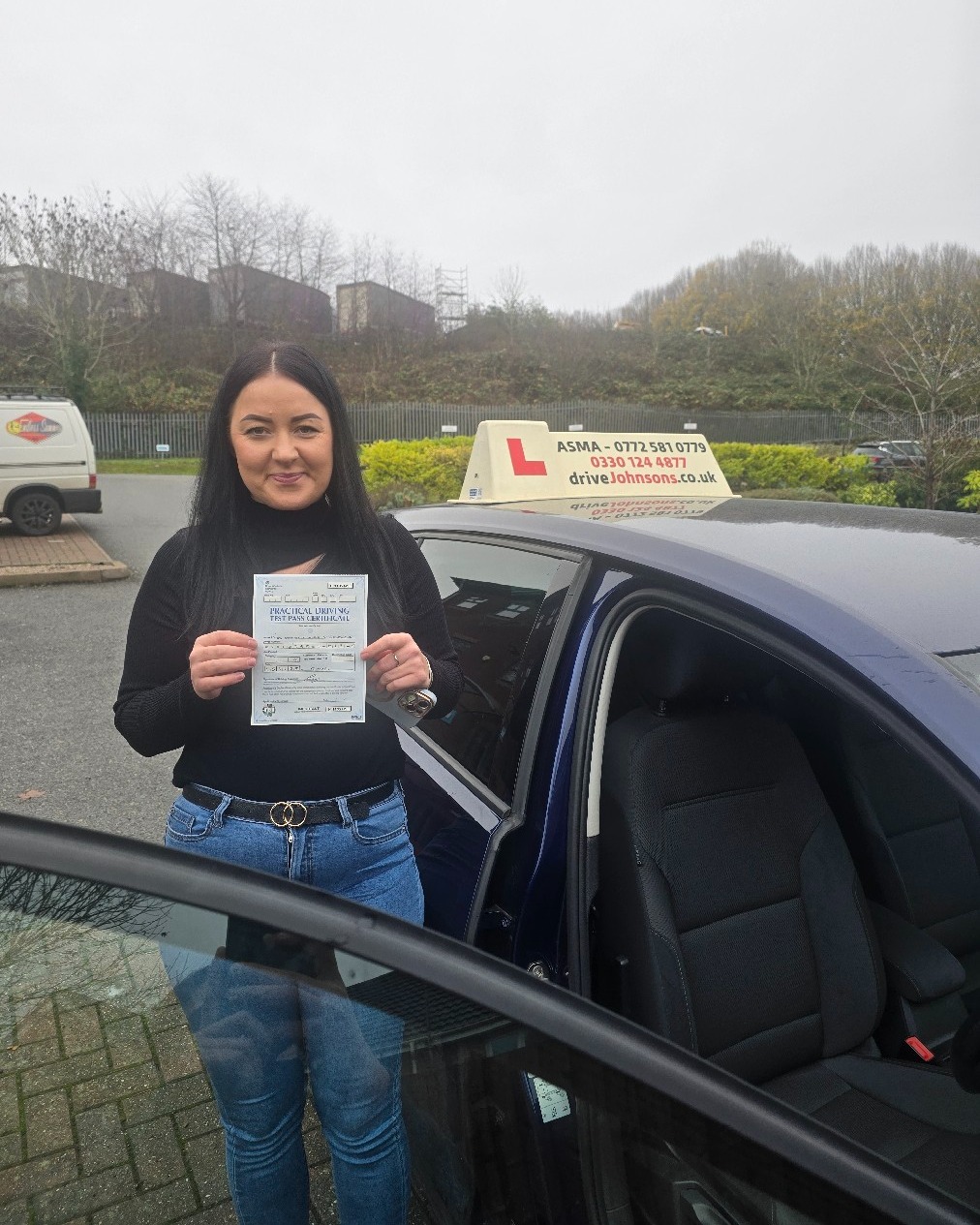 driving test pass photo of martha