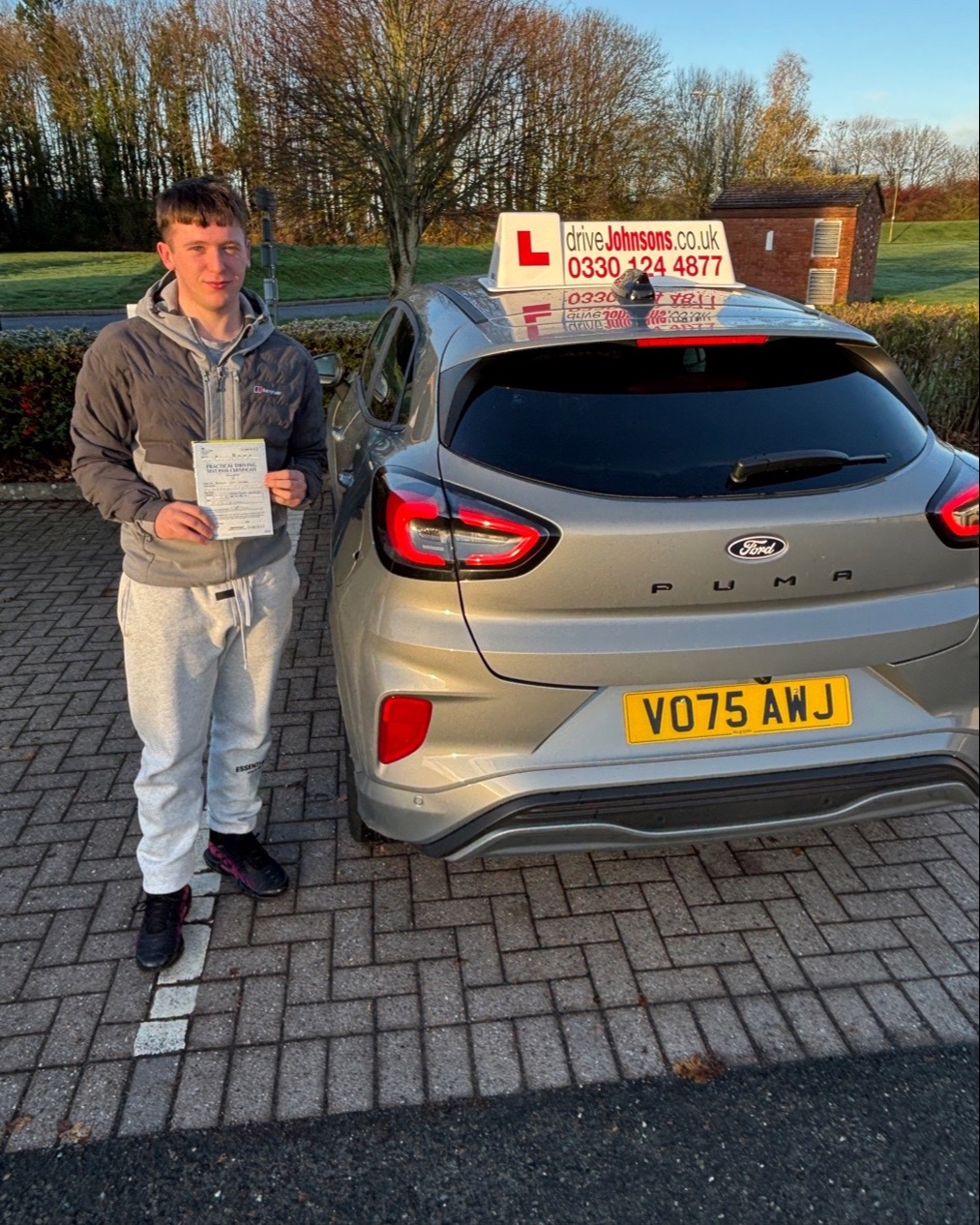 driving test pass photo of Brad Howard