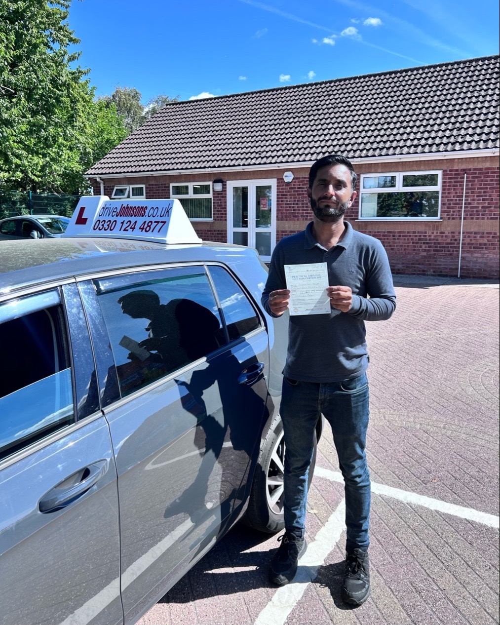 driving test pass photo of Pinkesh Tailor