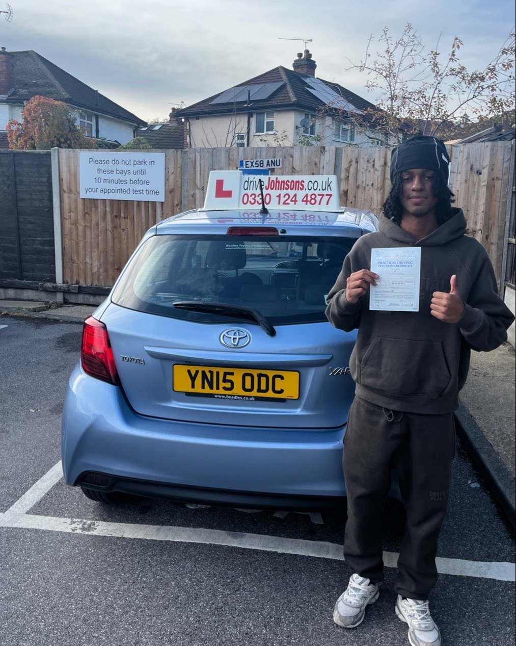 Lucas Laryea-Shepherd driving test pass photo of Lucas Laryea-Shepherd