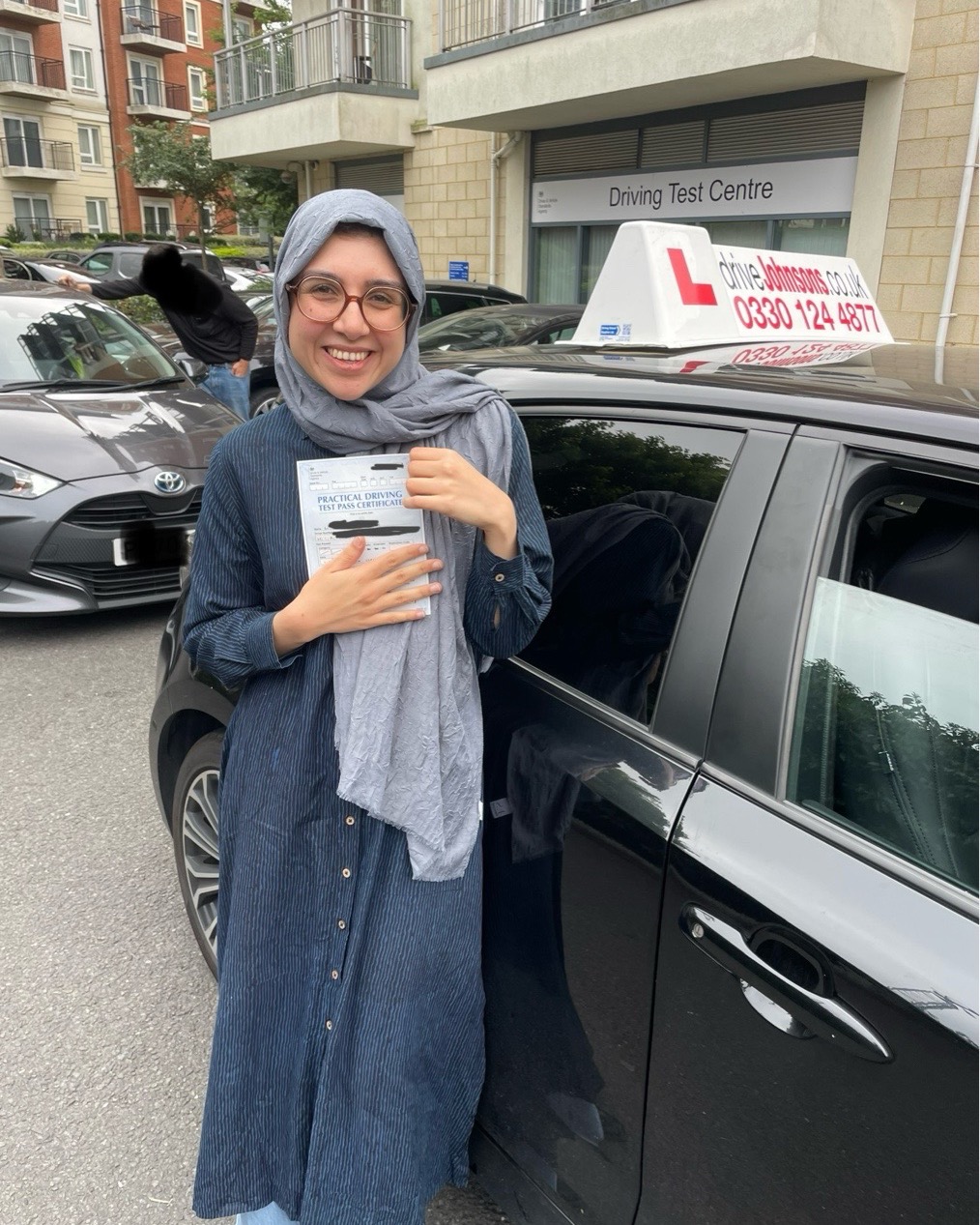 Nehmat Hiridjee driving test pass photo of Nehmat Hiridjee