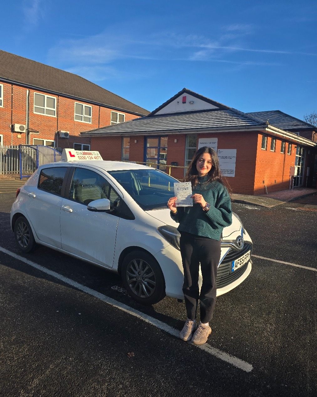 driving test pass photo of Mehak Dj