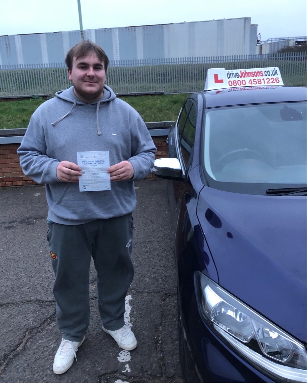 driving test pass photo of Harry Smith