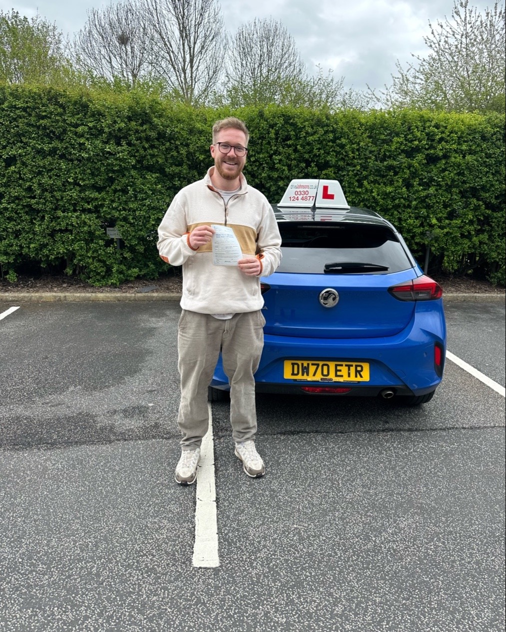 driving test pass photo of Oliver Firth