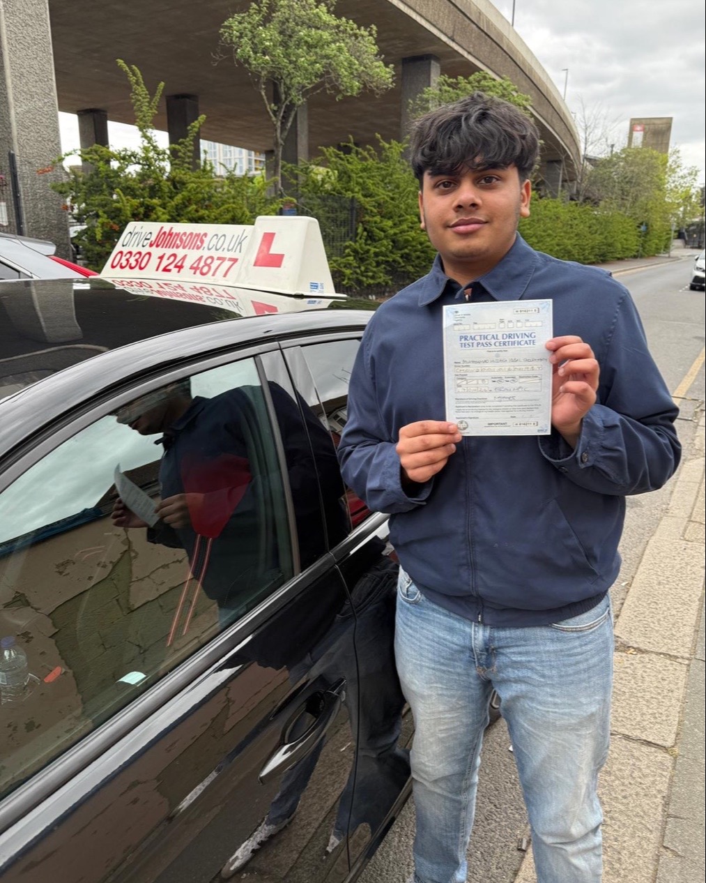 driving test pass photo of Muhammad huzafa iqbal Choudhary