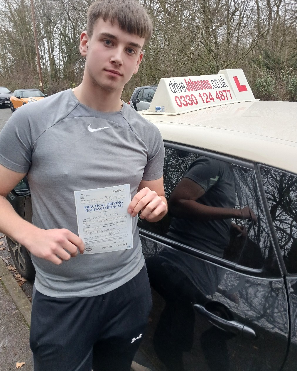 driving test pass photo of Dylan White