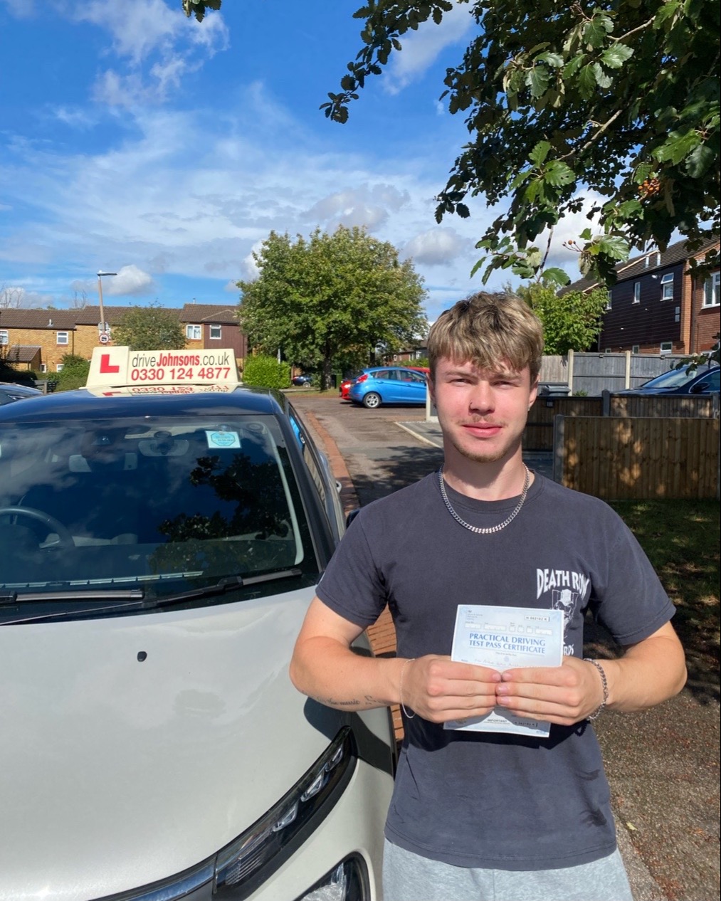 Albie Colvill driving test pass photo of Albie Colvill