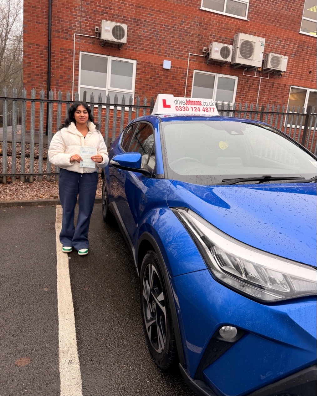 driving test pass photo of Sneha Savu