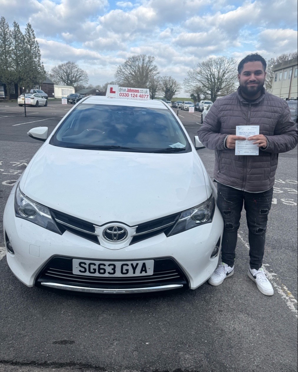 driving test pass photo of Abdul Raheem