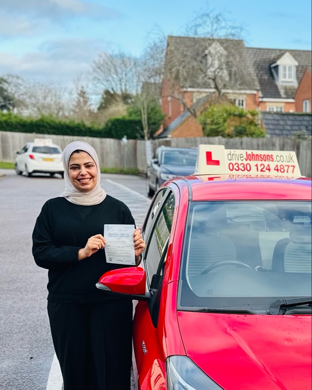 driving test pass photo of Nadia Alefeshat