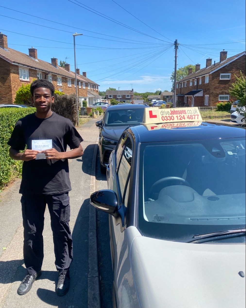 driving test pass photo of Enoch Yaria