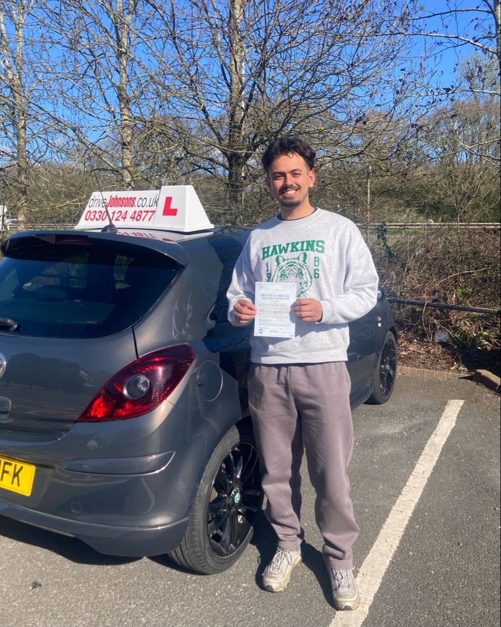 driving test pass photo of Rudra Dubey