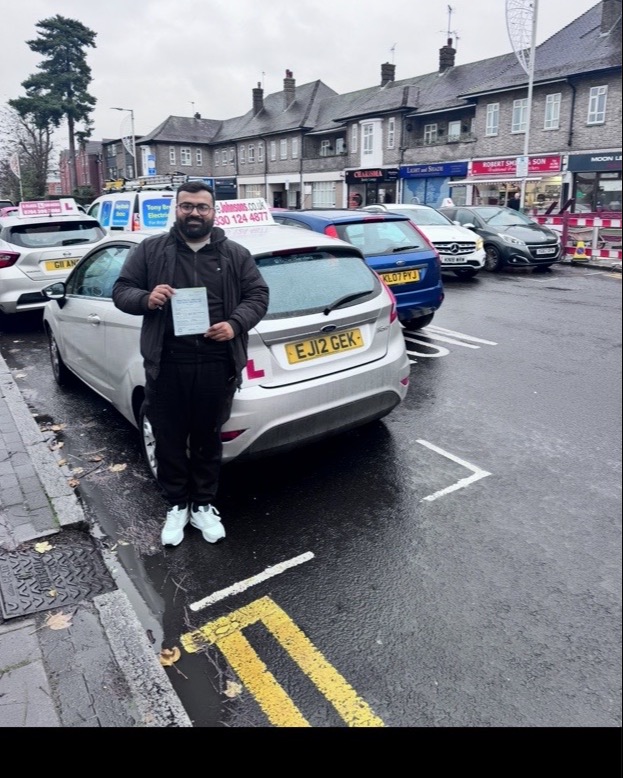 driving test pass photo of bilal