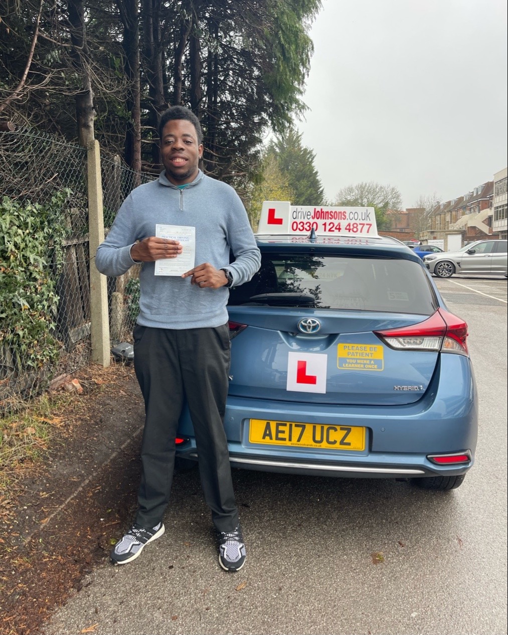 driving test pass photo of Karl Okoli