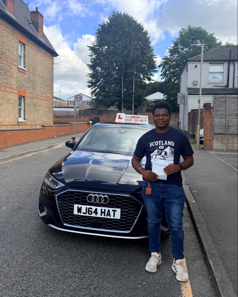 driving test pass photo of Francis Emenike
