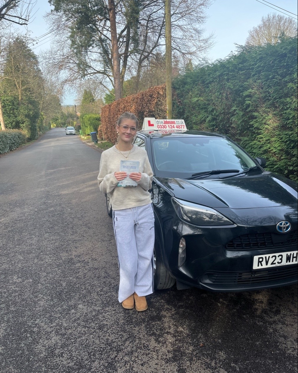 driving test pass photo of Sofia Susio