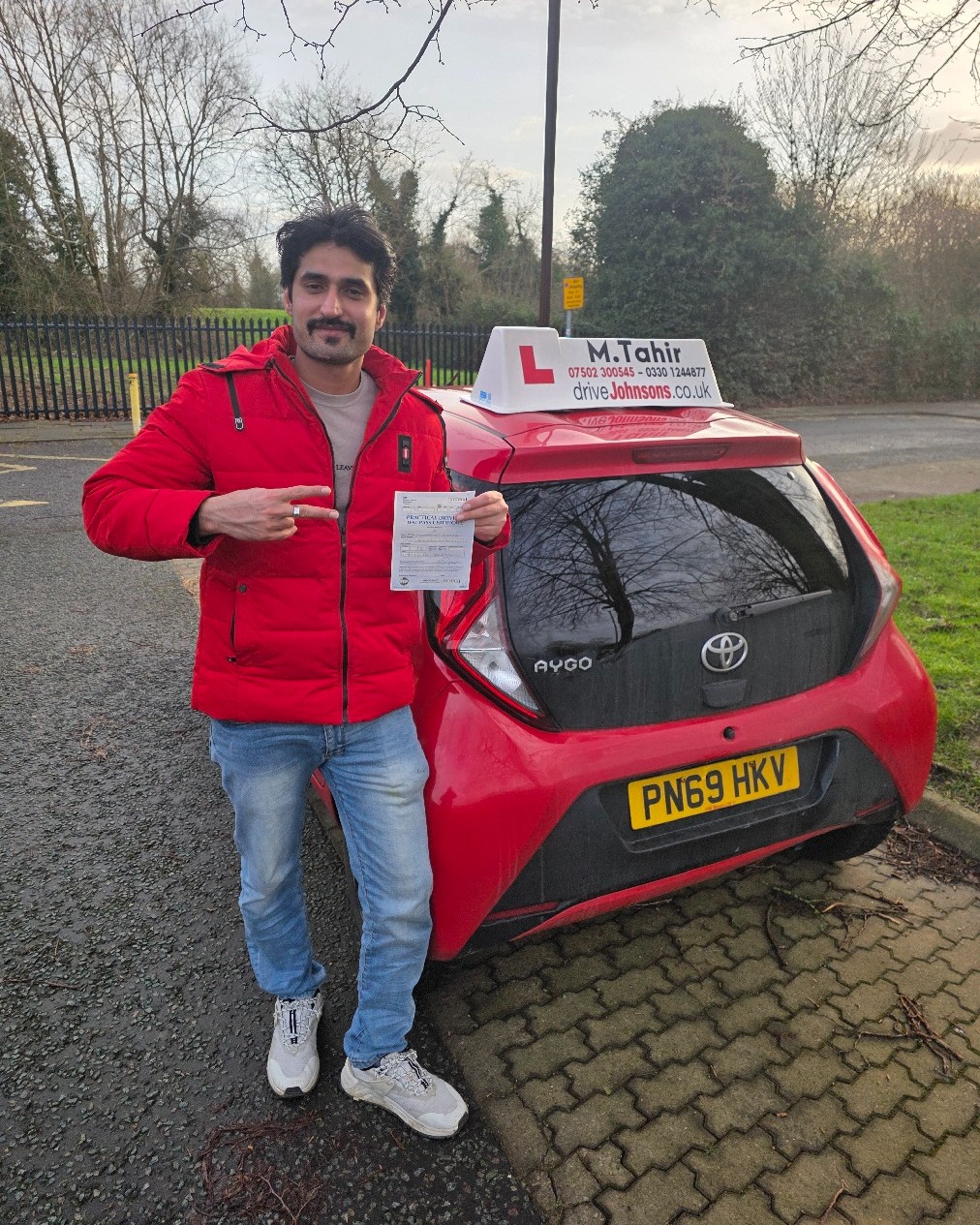 driving test pass photo of Muhammad Suraqa