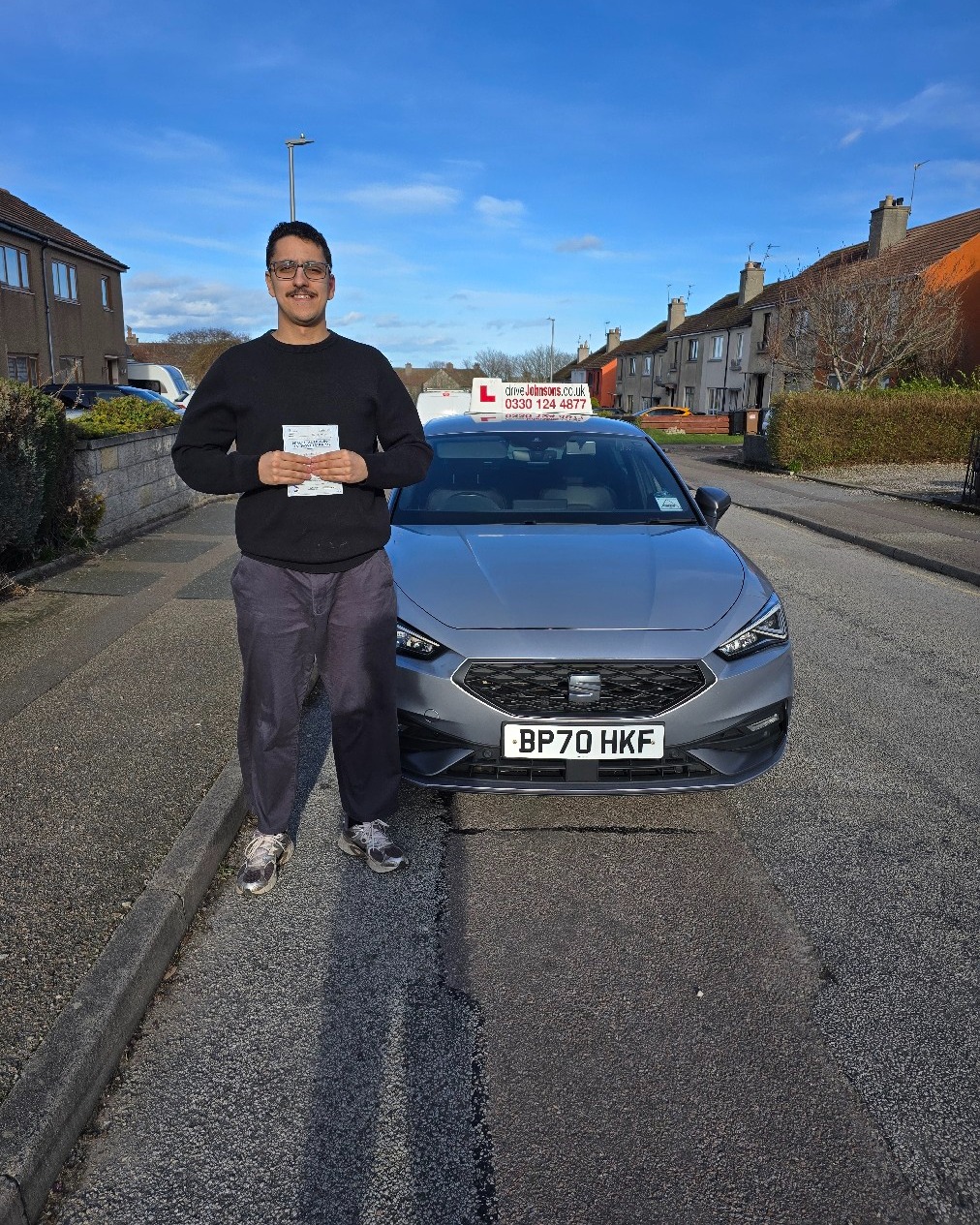 driving test pass photo of Ilyas Ahriz