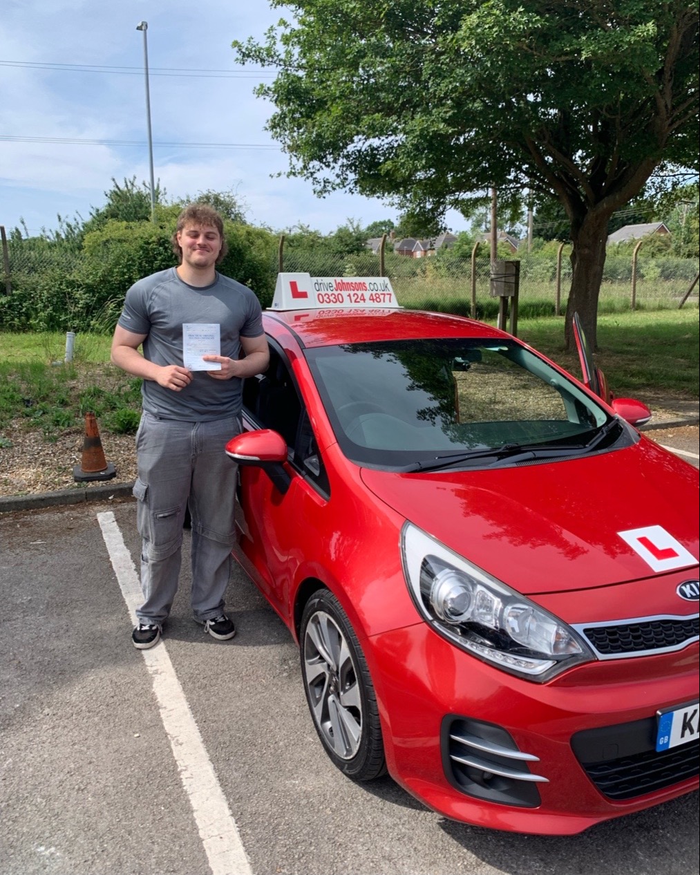Joshua Colvill driving test pass photo of Joshua Colvill