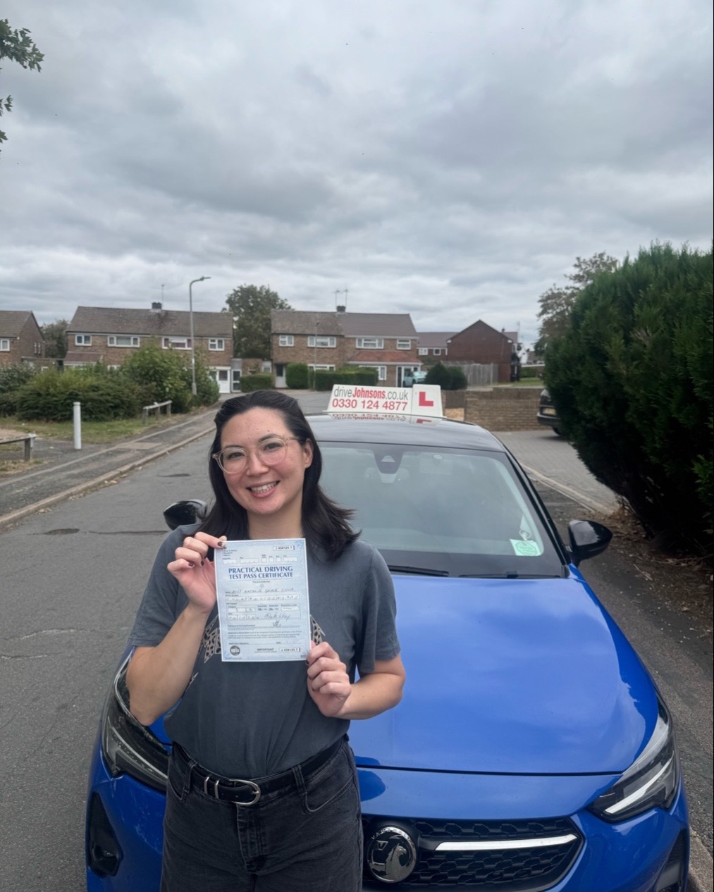 driving test pass photo of Natalie chua