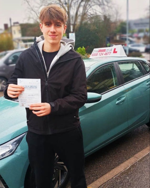 driving test pass photo of Ollie