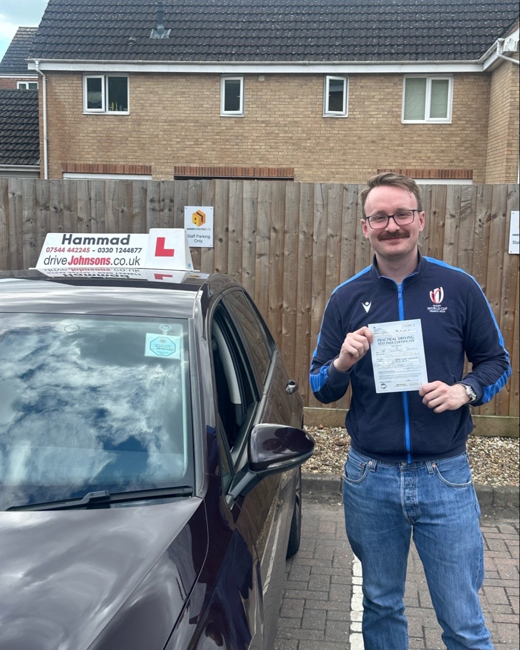 driving test pass photo of Christopher Jackson