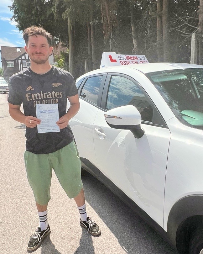 Louis Paveley driving test pass photo of Louis Paveley