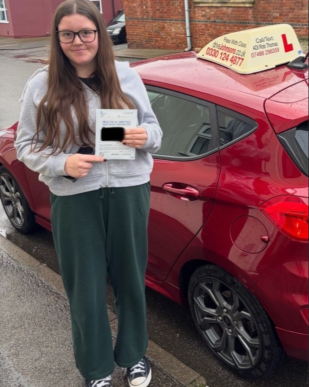 driving test pass photo of Olivia Clark