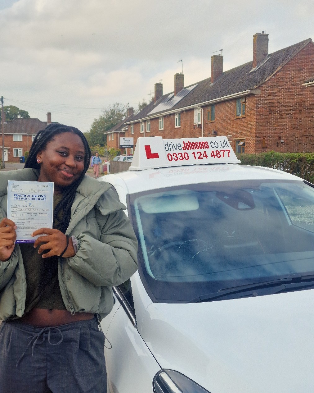 driving test pass photo of Phoebe