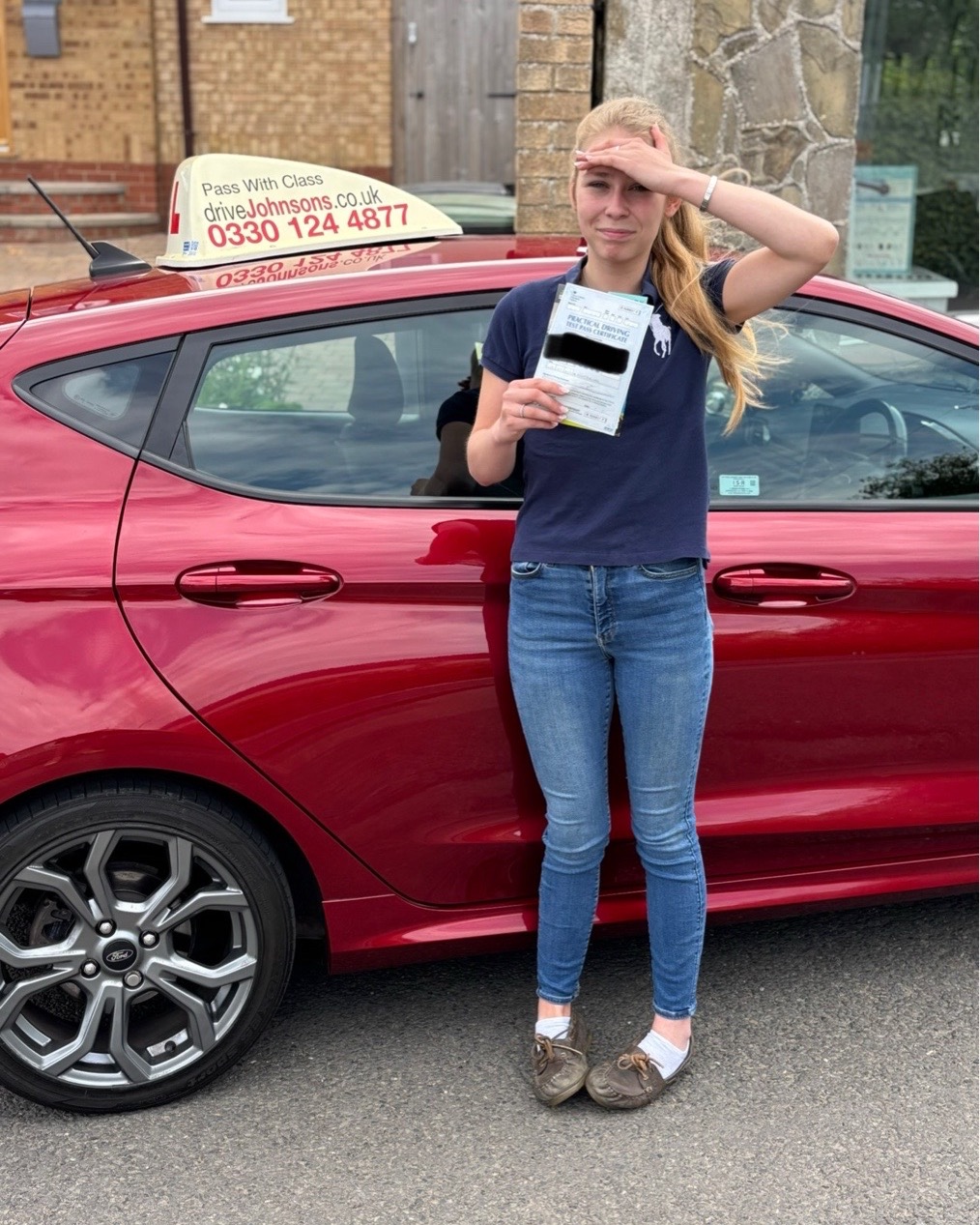 Mia Vannan driving test pass photo of Mia Vannan
