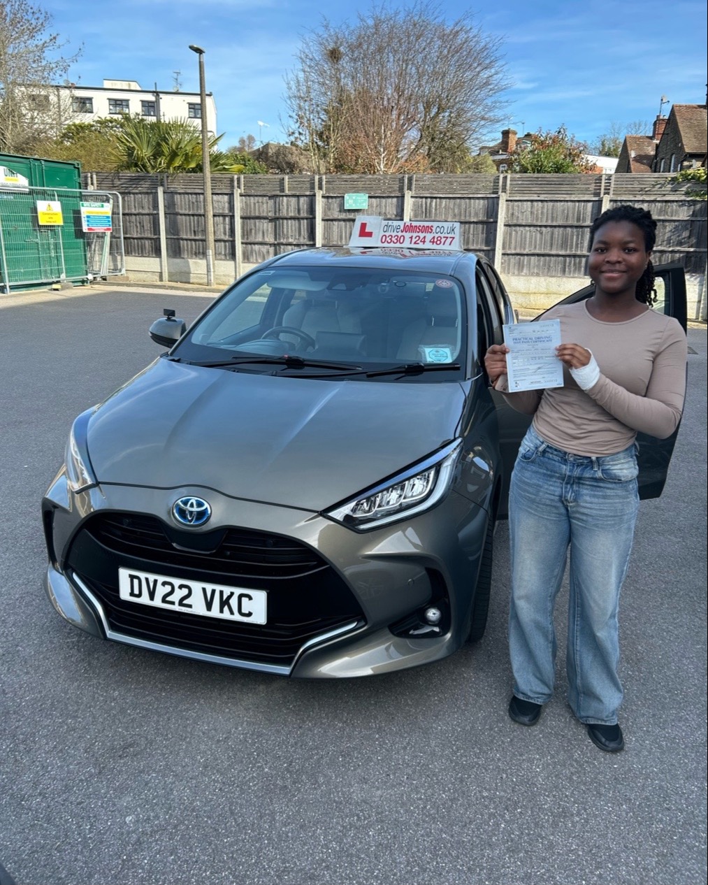 driving test pass photo of Nana Adu