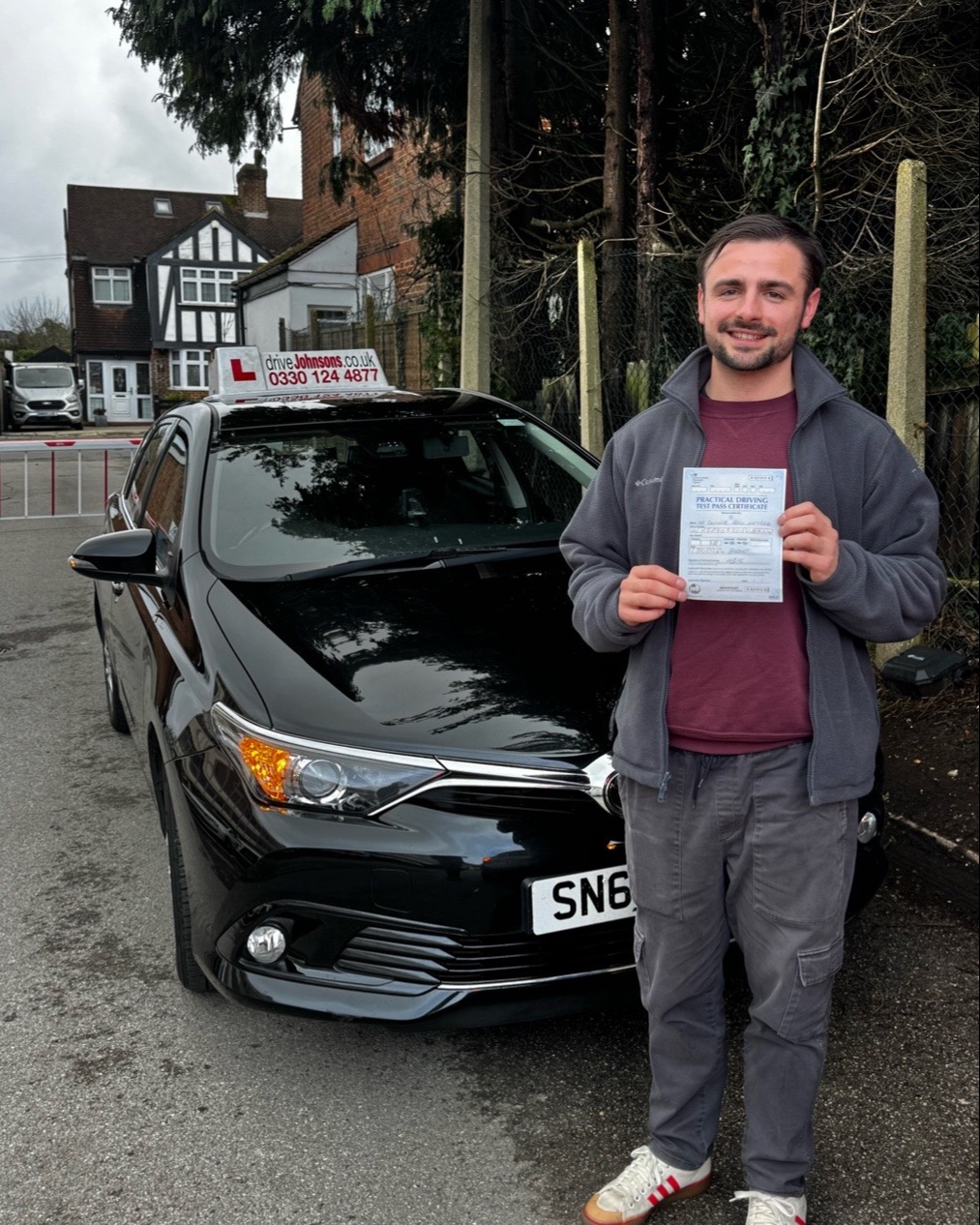 driving test pass photo of ollie