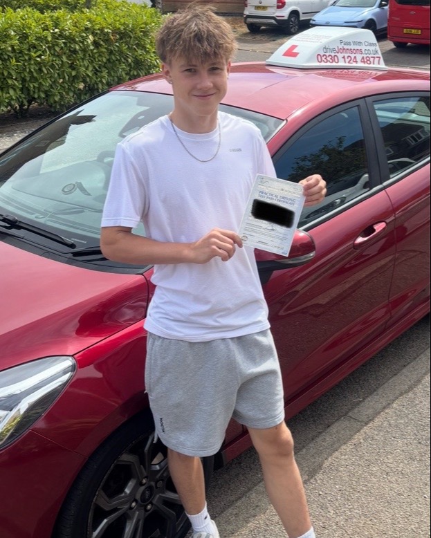 driving test pass photo of Zac White