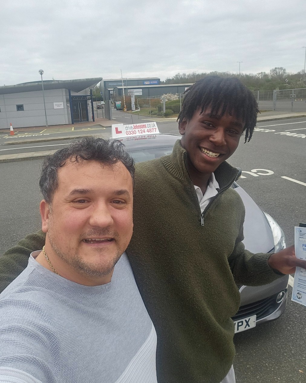 driving test pass photo of Theo Garwe