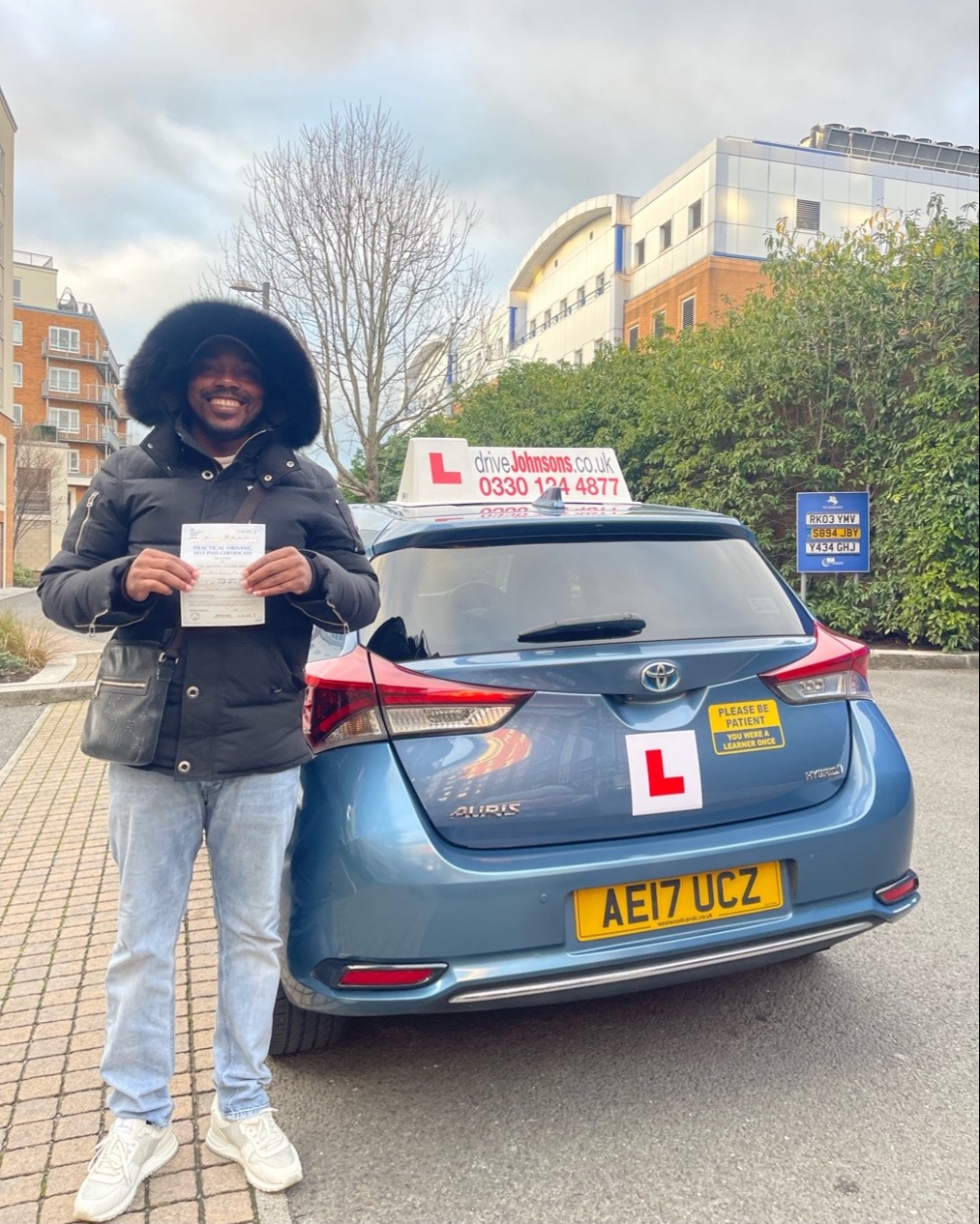 driving test pass photo of Yinka Lanre