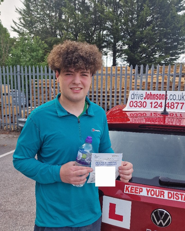 Kian Quinn driving test pass photo of Kian Quinn