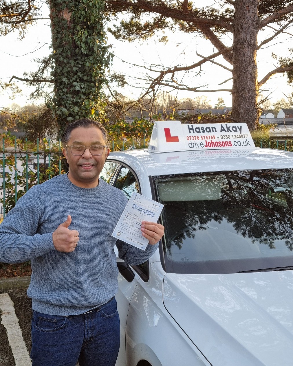driving test pass photo of Tijo Joseph