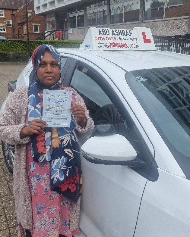 driving test pass photo of Fahima