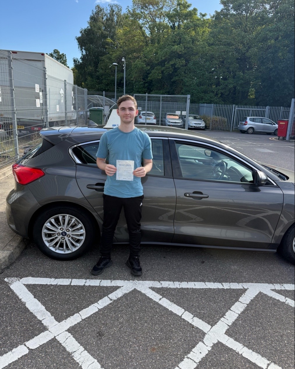 driving test pass photo of Ethan Rawlings
