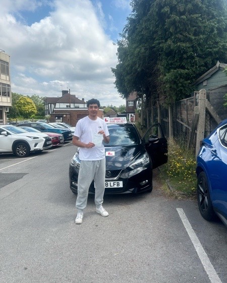 Ahmed Mehran driving test pass photo of Ahmed Mehran