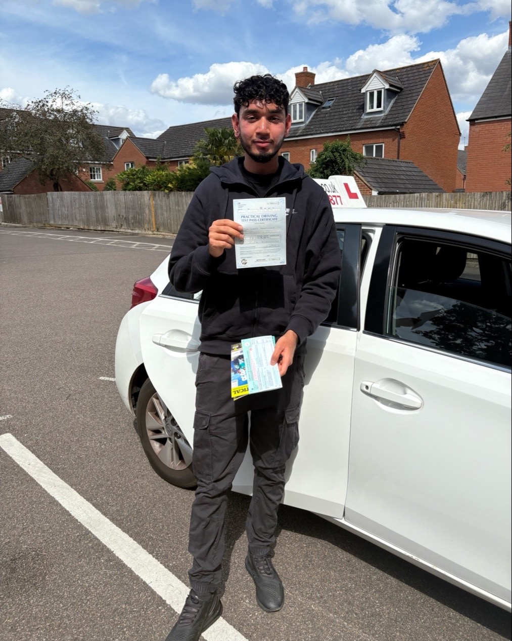 Zayn Danial driving test pass photo of Zayn Danial