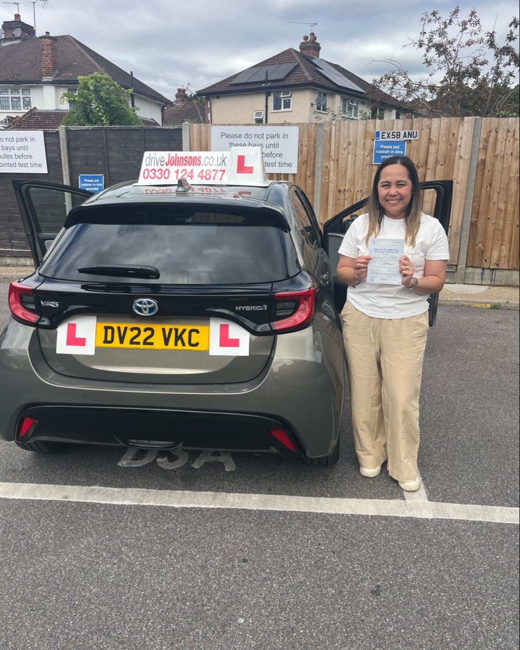 Hannah Tandual driving test pass photo of Hannah Tandual