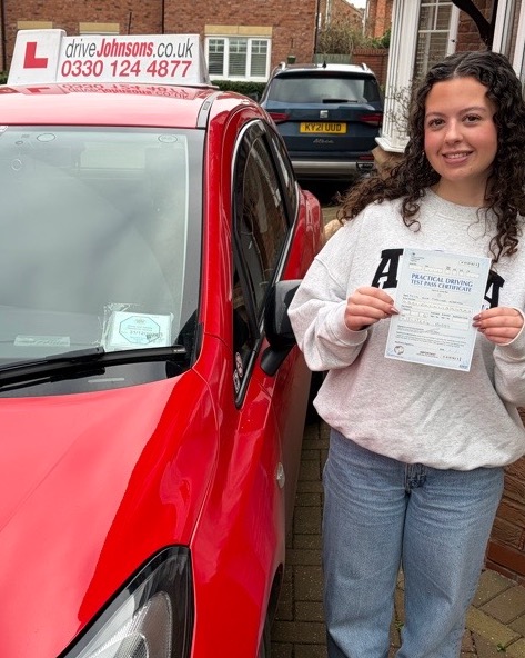 driving test pass photo of Ava O'Brian