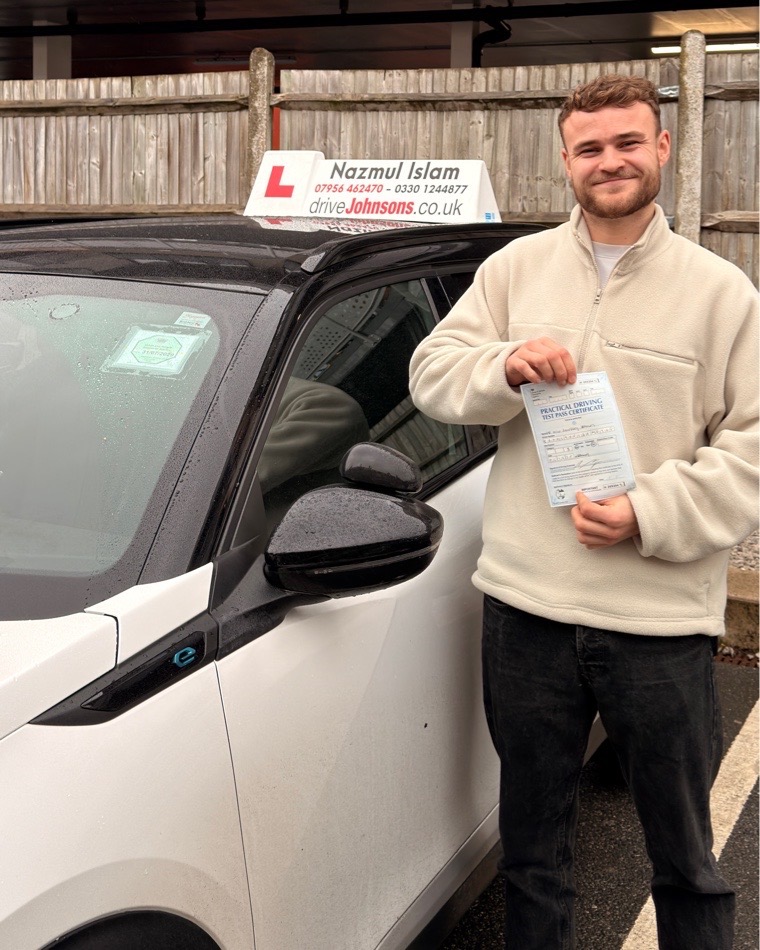 driving test pass photo of Milo Bromley