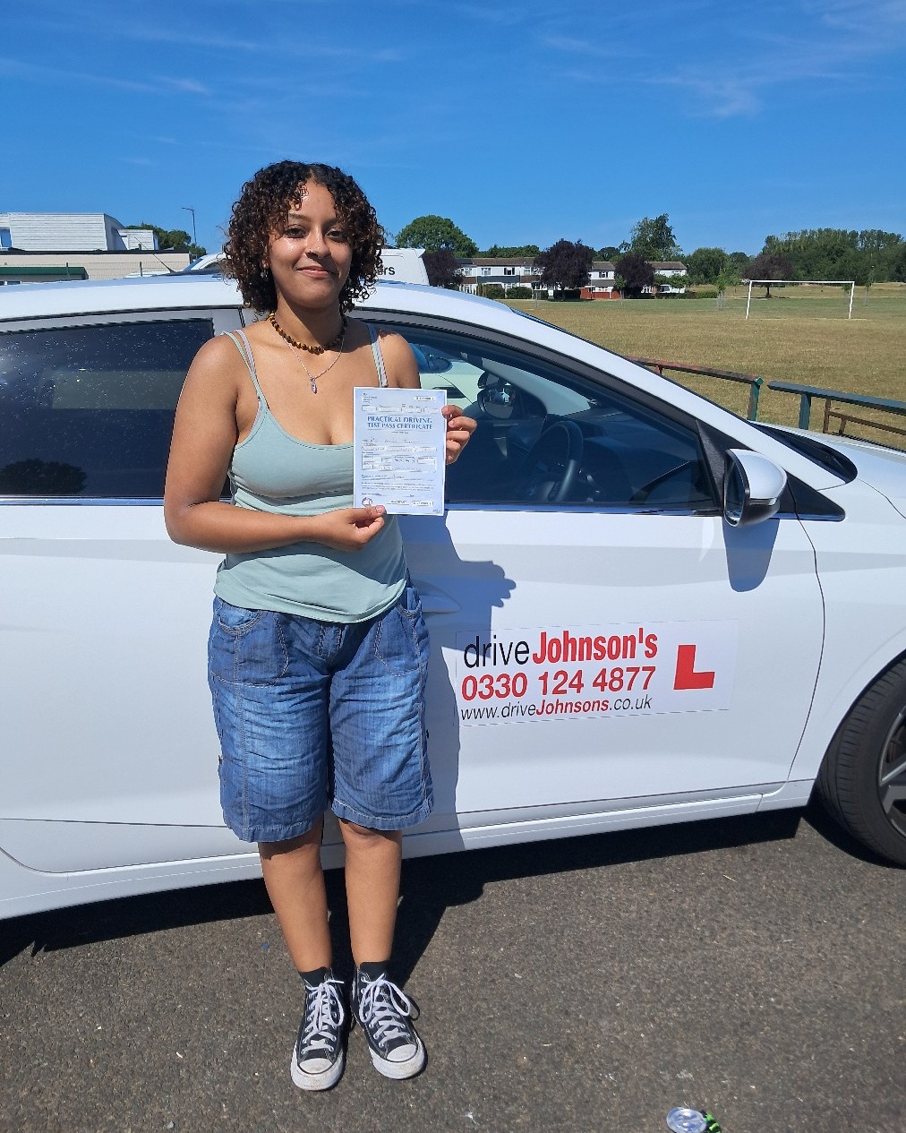 Alesha Barrett driving test pass photo of Alesha Barrett