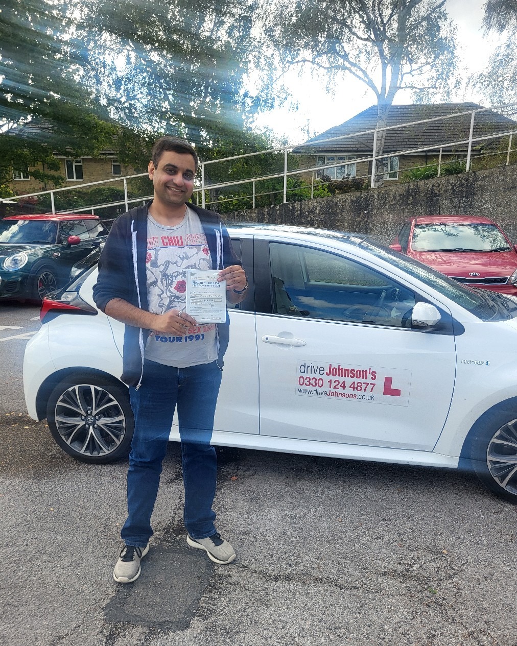 driving test pass photo of Aamir Biring