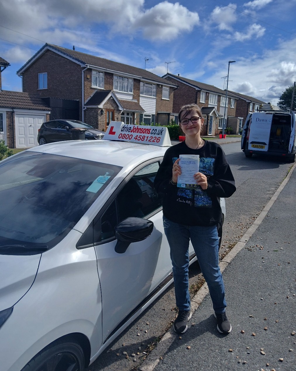 driving test pass photo of Lily